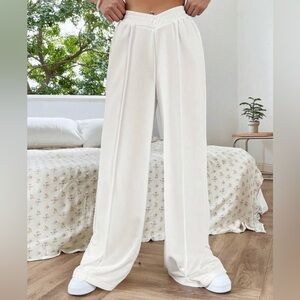 Solid Wide Leg Pants